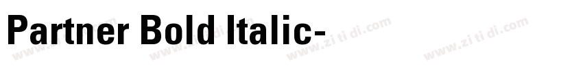 Partner Bold Italic字体转换